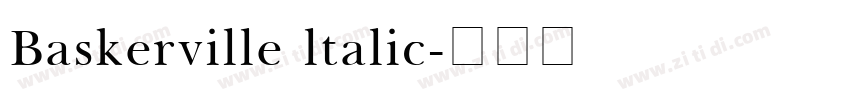 Baskerville ltalic字体转换